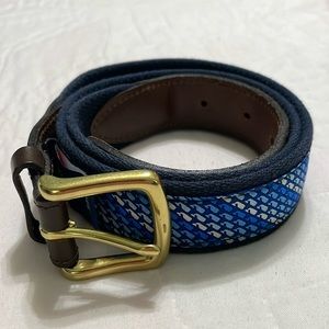 Vineyard Whale Canvas Club Belt - Size 34